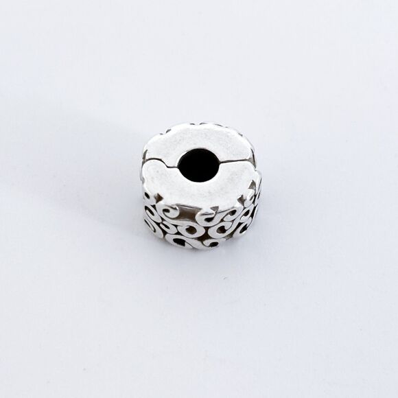 Vintage Pandora ALE Sterling Silver 925 Swirl Clip Charm 925 - Picture 3 of 7